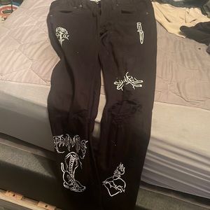 Broken promises men’s skinny jeans